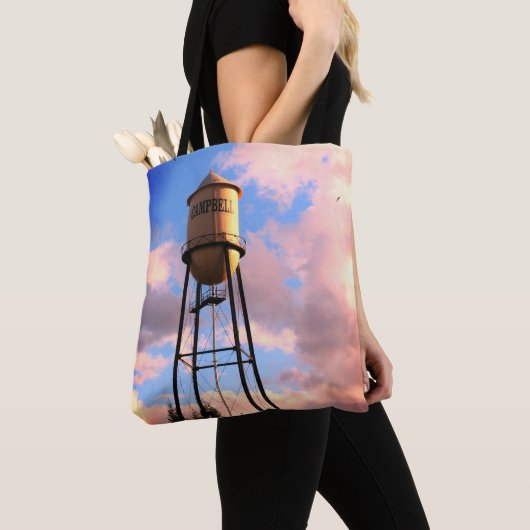 Campbell CA Water Tower geborsteld Polyester Tas (Dichtbij)