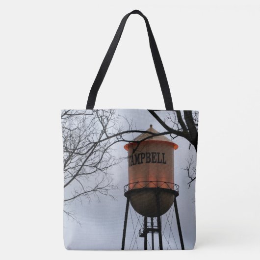 Campbell CA Water Tower geborsteld Polyester Tas (Voorkant)