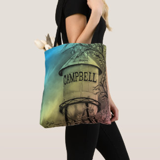 Campbell CA Water Tower geborsteld Polyester Tas