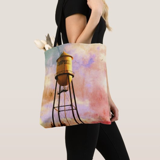 Campbell CA Water Tower geborsteld Polyester Tas (Dichtbij)
