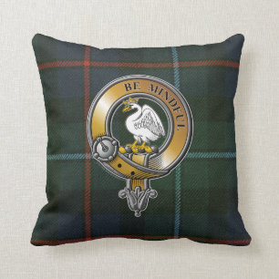 Campbell Cawdor Tartan & Badge Kussen