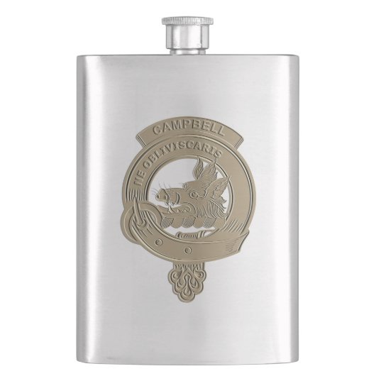 Campbell Clan Badge Classic Flask Flacon (Voorkant)