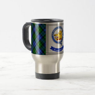 Campbell Clan Badge & Tartan Aangepast Reisbeker