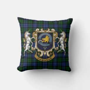 Campbell Clan Badge & Tartan Kussen