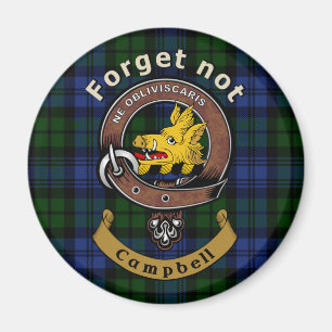 Campbell Clan Badge & Tartan Magneet
