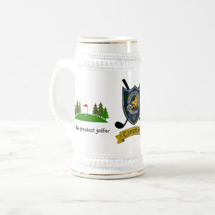 Campbell Clan Badge & Tartan Persoonlijk Golf Bierpul