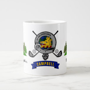 Campbell Clan Badge & Tartan Persoonlijk Golf Extra Grote Beker