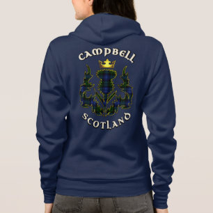 Campbell Clan Badge & Tartan w/Motto Hoodie