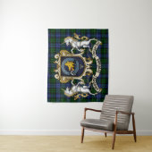 Campbell Clan Badge & Tartan Wandkleed (In situ)