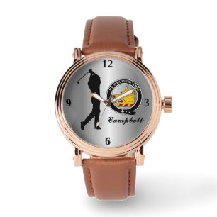 Campbell Clan Badge (zijne) Golf Horloge