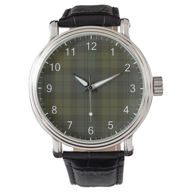Campbell Clan Tartan Horloge (Voorkant)