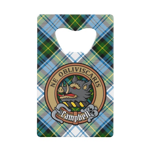 Campbell Crest au-dessus de Tartan (Devant)