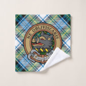 Campbell Crest au-dessus de Tartan (Gant de toilette)