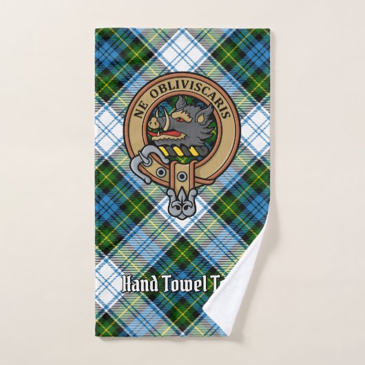 Campbell Crest over Jurk Tartan Bad Handdoek (Handdoek)