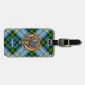 Campbell Crest over Jurk Tartan Bagagelabel (Voorkant horizontaal)