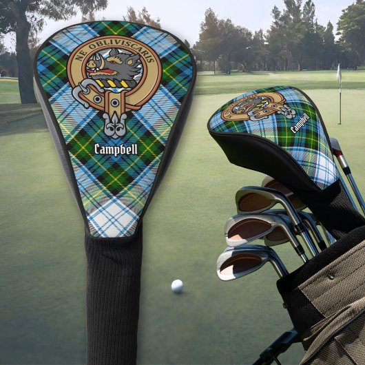 Campbell Crest over Jurk Tartan Golfheadcover