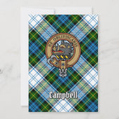 Campbell Crest over Jurk Tartan Kaart (Achterkant)