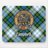 Campbell Crest over Jurk Tartan Muismat (Voorkant)