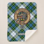 Campbell Crest over Jurk Tartan Sherpa Deken (Voorkant)