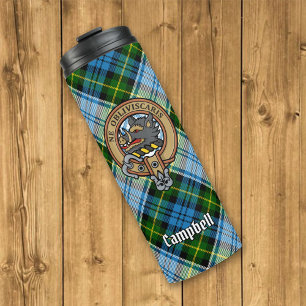 Campbell Crest over Jurk Tartan Thermosbeker