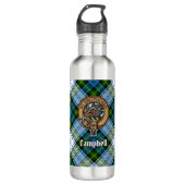 Campbell Crest over Jurk Tartan Waterfles (Voorkant)