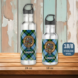 Campbell Crest over Jurk Tartan Waterfles