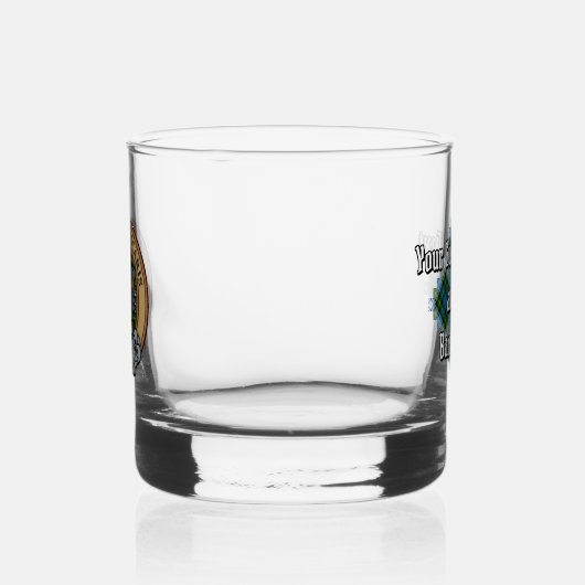 Campbell Crest over Jurk Tartan Whisky Glas (Links)