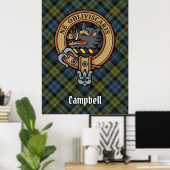Campbell Crest over Tartan Poster (Thuiskantoor)