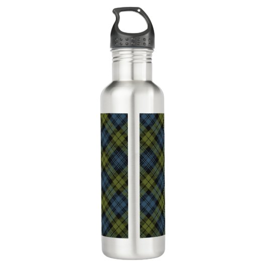 Campbell Crest over Tartan Waterfles (Achterkant)