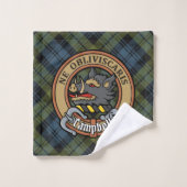 Campbell Crest sur Tartan (Gant de toilette)