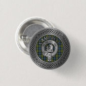 Campbell Crest & Tartan Knot Button (Voorkant /achterkant)