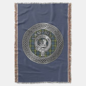 Campbell Crest & Tartan Knot Throw Blanket Deken (Voorkant Verticaal)