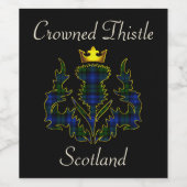 Campbell Crowned Thistle Black Étiquette (Étiquettes simples)