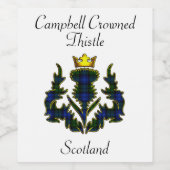Campbell Crowned Thistle Étiquette blanc (Étiquettes simples)