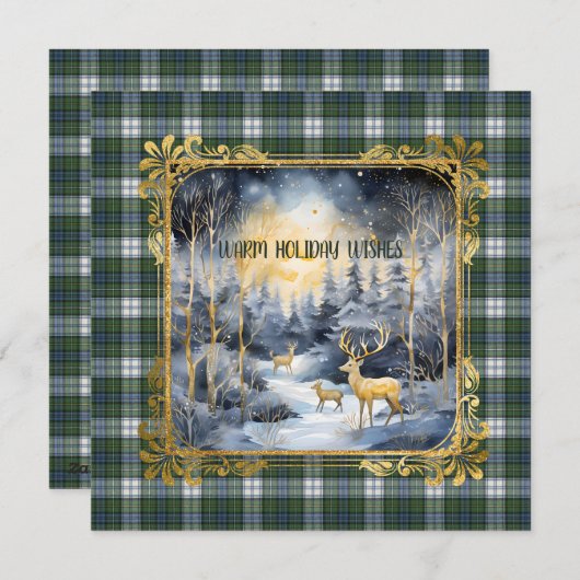 Campbell Dress Ancient Scottish Tartan Christmas Feestdagenkaart (Voorkant / Achterkant)