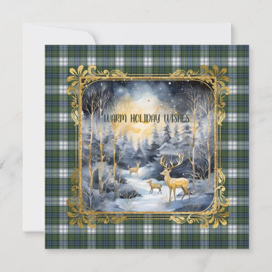 Campbell Dress Ancient Scottish Tartan Christmas Feestdagenkaart (Voorkant)