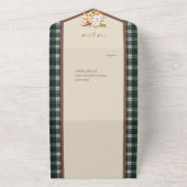 Campbell Dress Modern Scottish Tartan All In One Uitnodiging (Buitenkant)