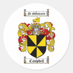 CAMPBELL FAMILIE CREST - CAMPBELL COAT VAN WAPENS RONDE STICKER