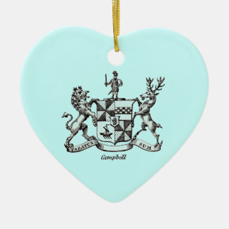 CAMPBELL FAMILIE CREST KERAMISCH ORNAMENT