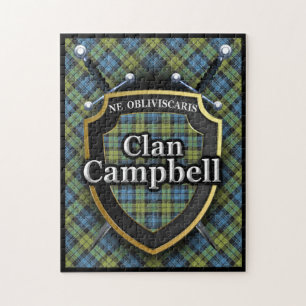 Campbell Family Scottish Tartan Swords and Shield Legpuzzel