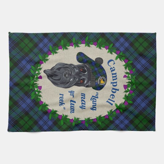 Campbell Scottie Dog Kitchen Towel Theedoek (Horizontaal)