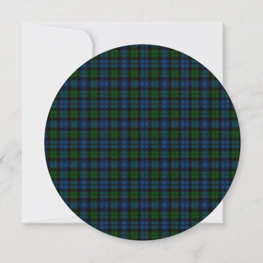 Campbell Scottish Mariage Round Invitation (Dos)