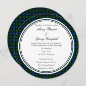 Campbell Scottish Mariage Round Invitation (Devant / Derrière)