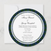 Campbell Scottish Mariage Round Invitation (Devant)