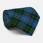 Campbell Scottish Tartan & Green Monogram Cravate (Roulé)