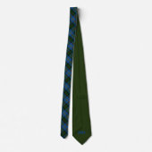 Campbell Scottish Tartan & Green Monogram Cravate (Dos)