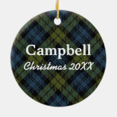 Campbell Scottish Tartan Keramisch Ornament (Achterkant)