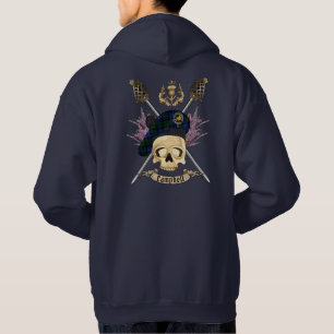 Campbell Skull en gekruiste zwaarden Hoodie