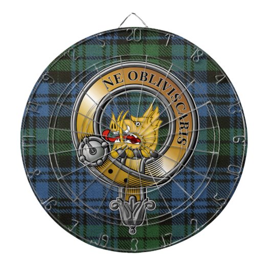 Campbell Tartan & Badge Dartbord (Voorkant)
