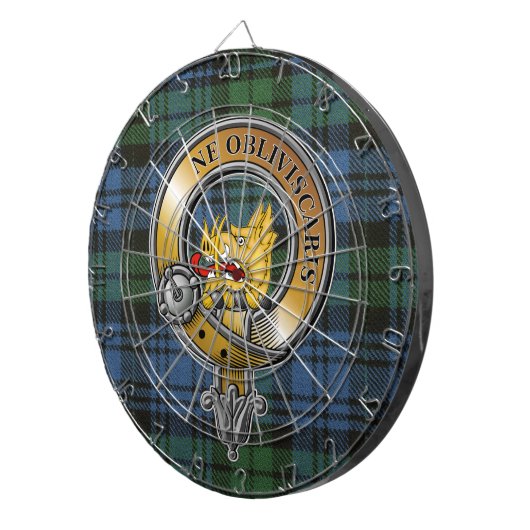 Campbell Tartan & Badge Dartbord (Voorkant Rechts)